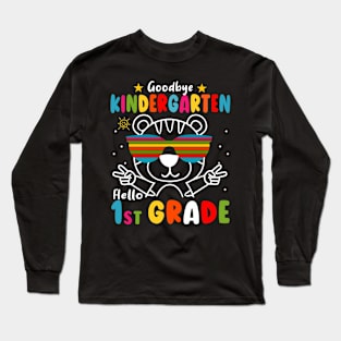 Goodbye kindergarten Graduation 2024 Hello 1st Grande Tiger Long Sleeve T-Shirt